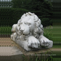 Decoration large marble lying sleeping lion statue sculpture